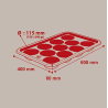 bac à pizza alvéolé