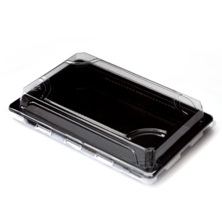 boite sushi macarons noire couvercle transparent pet boite sushi macarons noire couvercle transparent pet