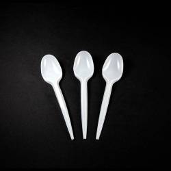 cuillere a dessert plastique blanche 125 mm