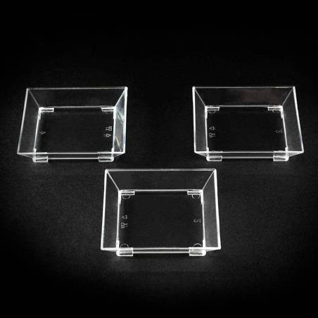 Petite Assiette Carrée Transparente - 6x6 cm - x50