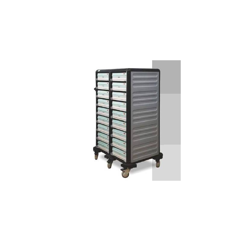 Chariot de transport de plateaux repas isothermes Chariot de transport de plateaux repas isothermes