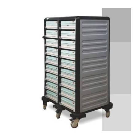Chariot de transport de plateaux repas isothermes