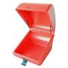 top case rouge ouvert