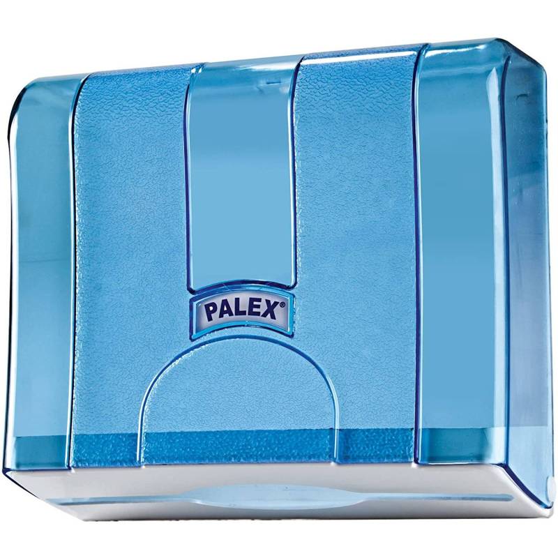 Distributeur Essuie-Mains - Compact - Plis en Z Bleu Transparent Distributeur Essuie-Mains - Compact - Plis en Z Bleu Transparent