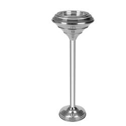 Grand Cendrier sur Pied avec Coupe-Vent - 70 cm - Inox