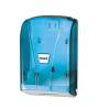 Mini Distributeur de Papier Toilette - Pli Z - Bleu Transparent