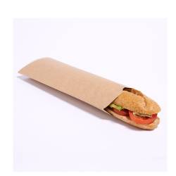 Sac Sandwich Recyclable - Carton Kraft - 30.5 cm - en action