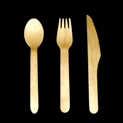 kit couvert en bois - 16 cm