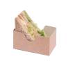 Barquette Sandwich Triangle Recyclable - Kraft - 12 cm - en action