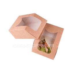 Boite Wrap avec Fenetre - Carton Kraft - 9.5 cm - wrap a l'interieur