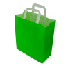 sac kraft 26x12x31 cm - poignees plates - vert