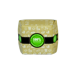 Boite Burger Deluxe vert - 11 cm - motif