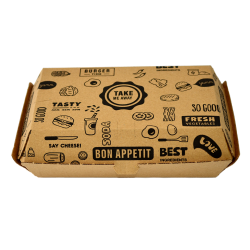emballage ondulé carton hamburger - design take away