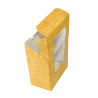 Boite Wrap avec Fenetre - Carton Kraft - 9.5 cm - ouverte