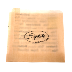 Sachet Papier Signature pour Frites - 16x16 cm - recto