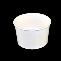 pot a glace Carton Blanc ecologique recyclable - 3 boules - 230 ml