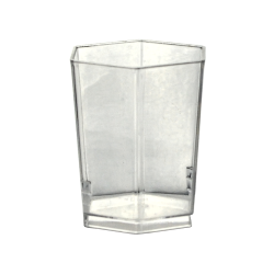 Verrine Hexagonale Transparente Jetable - 50 mL (colis x60)