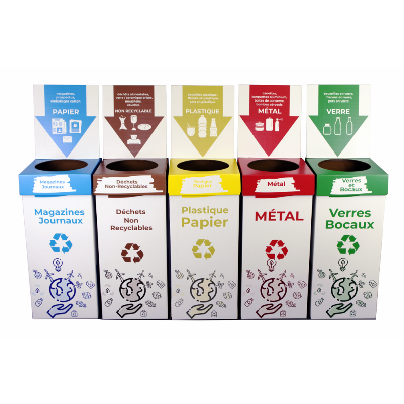 lot de 5 conteneur tri selectif lot de 5 conteneur tri selectif