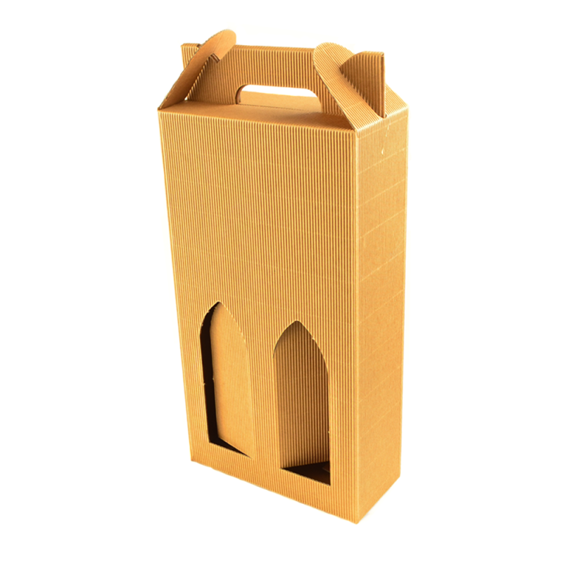 Emballage 2 bouteilles carton Kraft jus sirop huile vin Emballage 2 bouteilles carton Kraft jus sirop huile vin