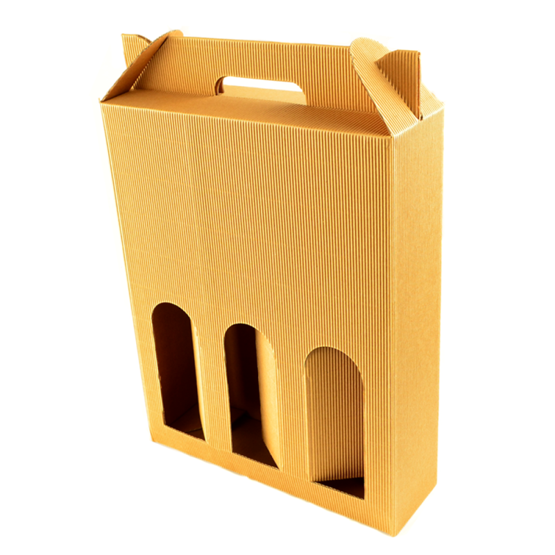 Carton 3 bouteille vin 75cl - Carton 3 bouteille vin 75cl - Ecobag