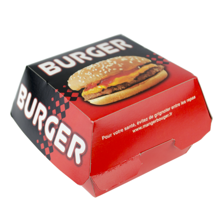 Boite Burger Rouge - 8,5 cm - (colis x 950 unités)