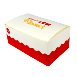 boite nuggets poulet carton rouge et blanc - small - emballage - en carton