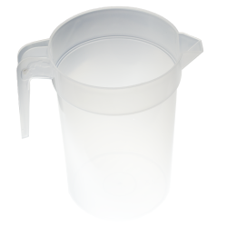 carafe reutilisable blanche transparente