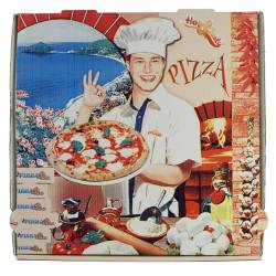 Boite Pizza Vesuvio Ishia 33x4 cm