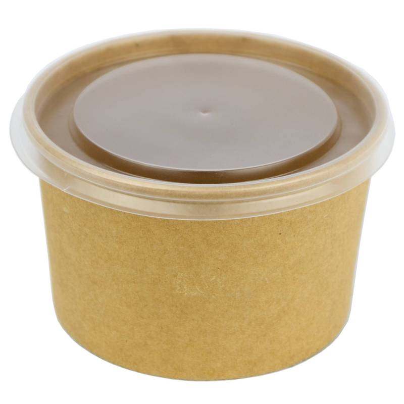 Pot à Glace avec Couvercle - Brun - Carton - 470 mL Pot à Glace avec Couvercle - Brun - Carton - 470 mL