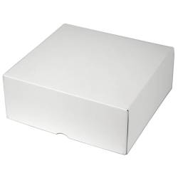 Boite carree blanche en carton pour patisserie