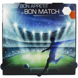 boite pizza football stade 40x40