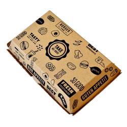Boite Hamburger Take away - Carton Ondulé - 19 cm - x200