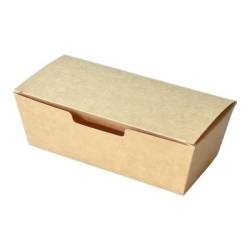 Boite nuggets carton refermable - kraft -  16.5 cm