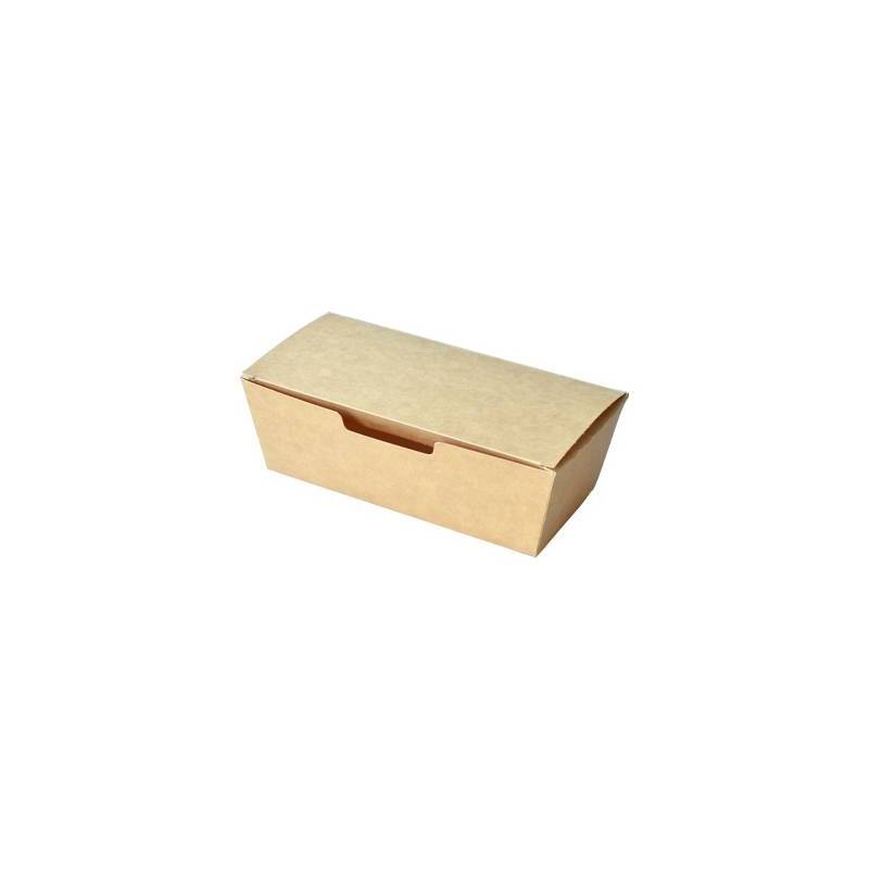 Boite nuggets carton refermable - kraft - 16.5 cm Boite nuggets carton refermable - kraft - 16.5 cm