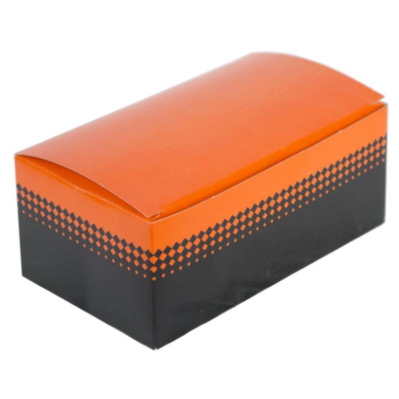 Boite Nuggets - XL 18 cm - Orange et Noir (colis x450) Boite Nuggets - XL 18 cm - Orange et Noir (colis x450)