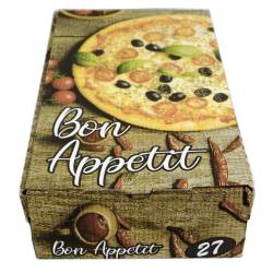 Boite pour calzone 27x16x7 cm - Bon Appétit-Pizza - Design Pizza plan de travail