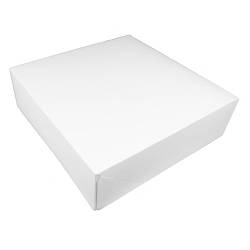 Boîte Gâteau Économique - Carton Blanc pour Patisserie 26x8 cm