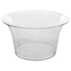 verrine jetable en plastique transparent rebord évasé