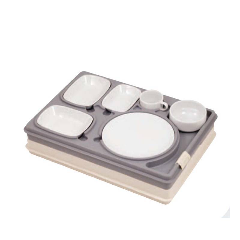 plateau repas isotherme livraison transport 6 compartiments