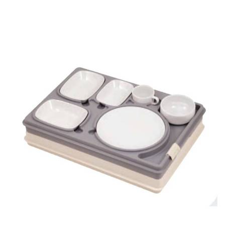 plateau repas isotherme livraison transport 6 compartiments
