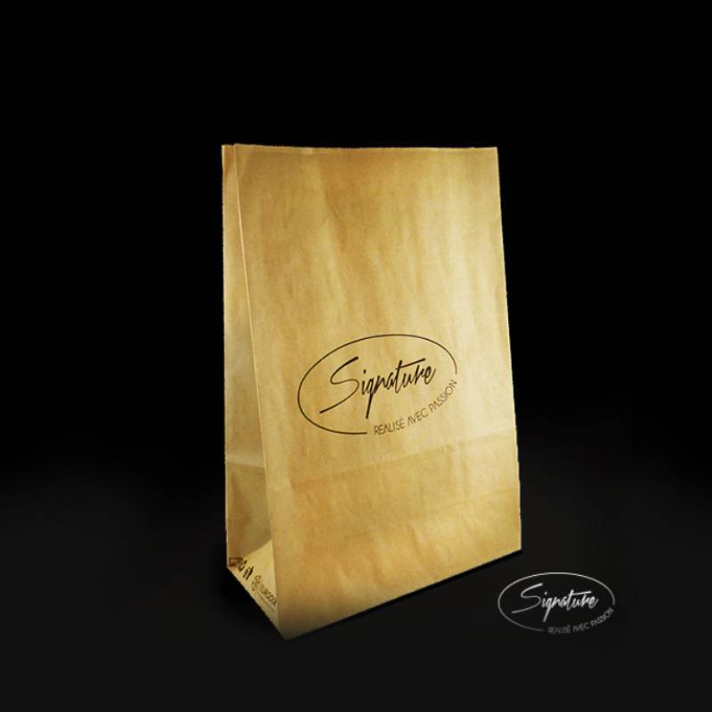 Sachet Papier Kraft SOS - Signature® - 22x10x32cm - colis x250