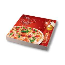 Boite plaque à pizza Noel