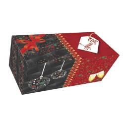 boite carton buche de noel emballage kraft illustré patissier glacier boulanger