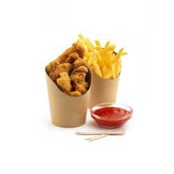 Pot à frites - kraft - 6 cm