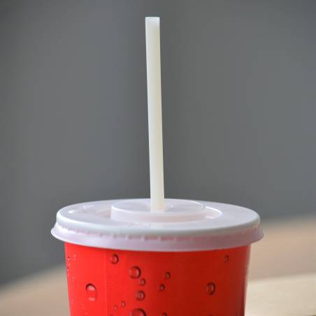 Pailles Noires ou blanches Plastique Recyclable boisson froide emporter soda